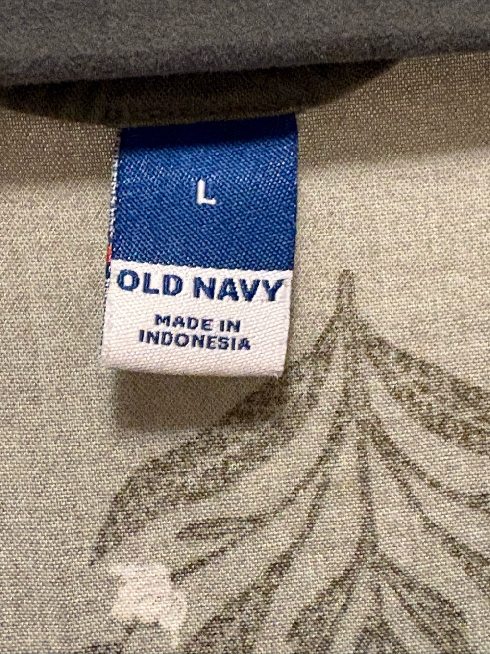 Old Navy Olive Green Floral Tiered V-Neck Tunic Dress - Picture 2 of 3